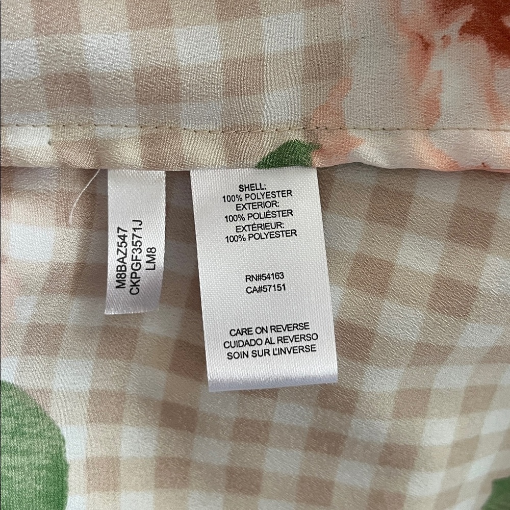 Calvin Klein Pink and Tan Checked and Floral Blouse - Picture 7 of 8